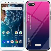 Чохол TPU Gradient HELLO Glass для Xiaomi Redmi 6a Рожевий