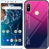 Чехол TPU Gradient HELLO Glass для Xiaomi Redmi Note 5/Note 5 Pro Розовый