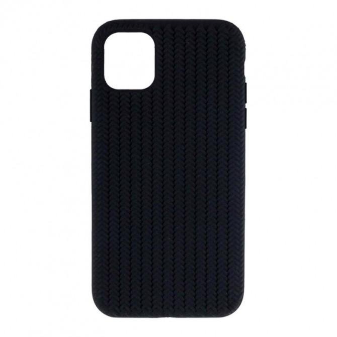 Чехол Silicone Knitted для iPhone 11 Black