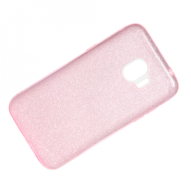 Чохол Silicone 3in1 Блискітки для Samsung J250 Galaxy J2 2018 Рожевий-2