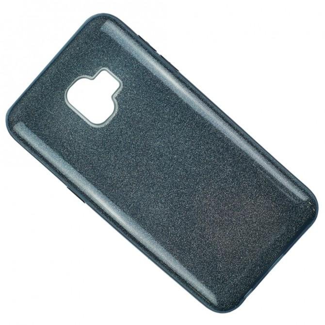 Чохол Silicone 3in1 Блискітки для Samsung J260 Galaxy J2 Core 2018 Чорний-2