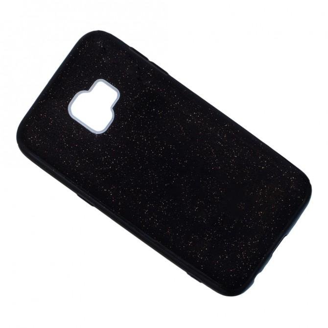 Чехол Silicone 3in1 Блёстки для Samsung J610 Galaxy J6 Plus Чёрный-2