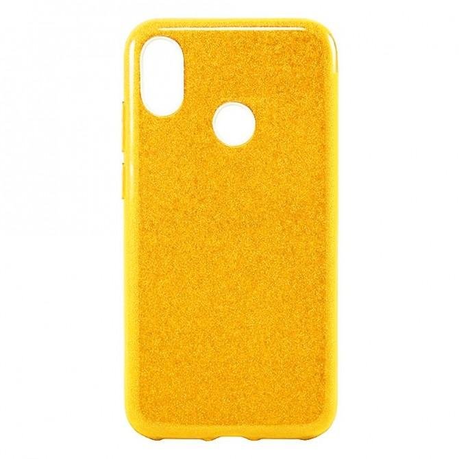 Чохол Silicone 3in1 Блискітки для Xiaomi Redmi S2 Золотий-1