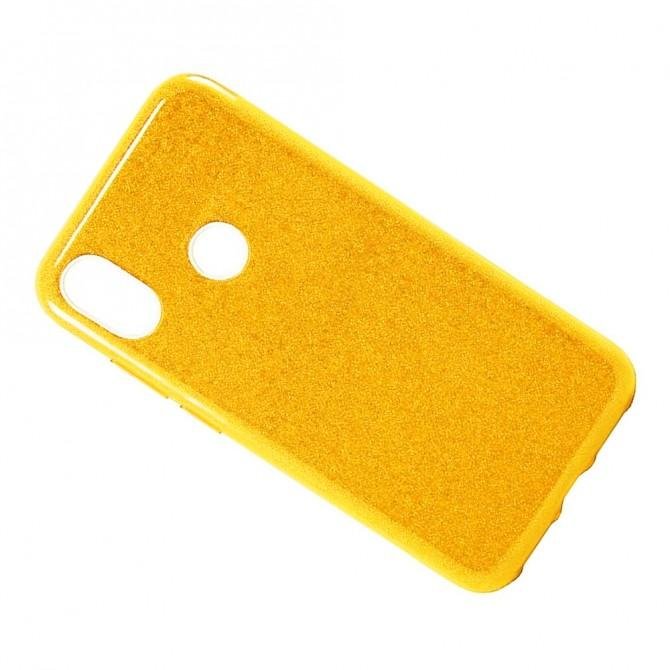 Чохол Silicone 3in1 Блискітки для Xiaomi Redmi S2 Золотий-2