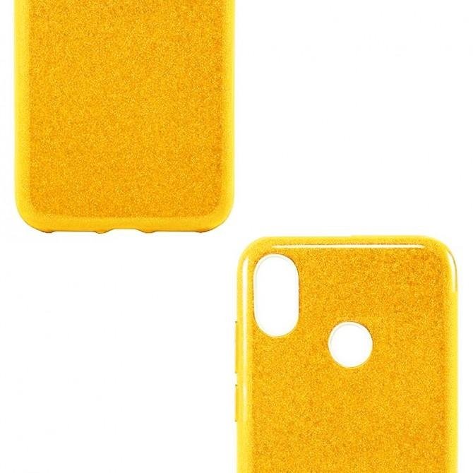 Чохол Silicone 3in1 Блискітки для Xiaomi Redmi S2 Золотий-3