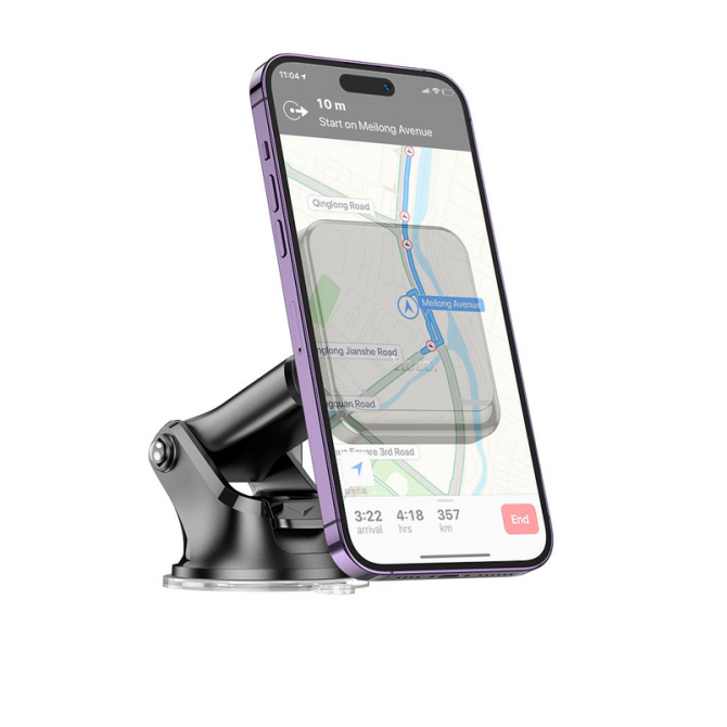 Холдер Hoco H41 Climber magnetic (center condsole) Black-3