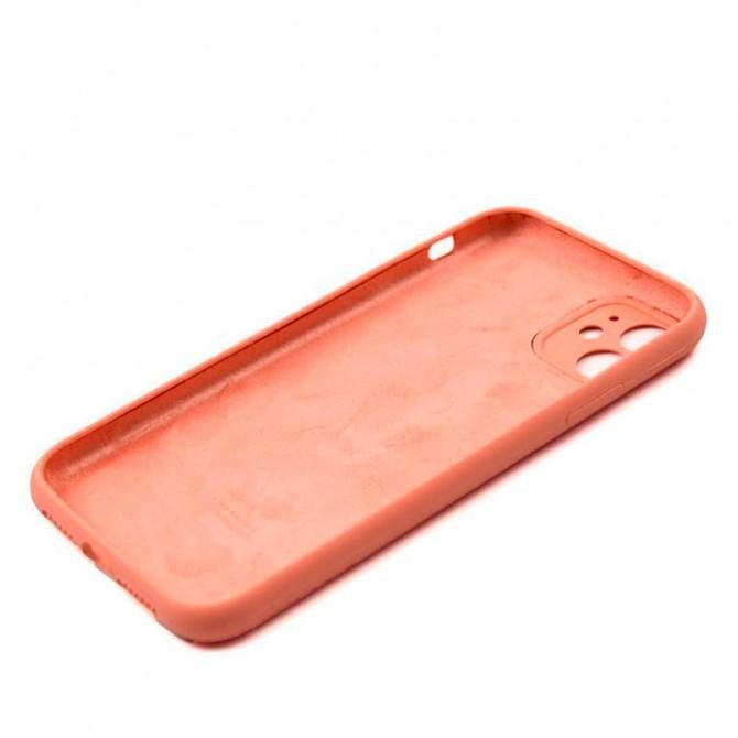Оригинальный силиконовый чехол для iPhone 11 Светло Оранжевый FULL (with camera protection)-5