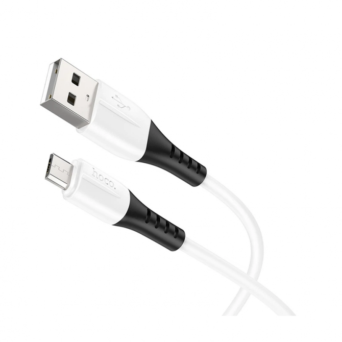 Кабель USB Hoco X82 Silicone MicroUSB White 1m-1