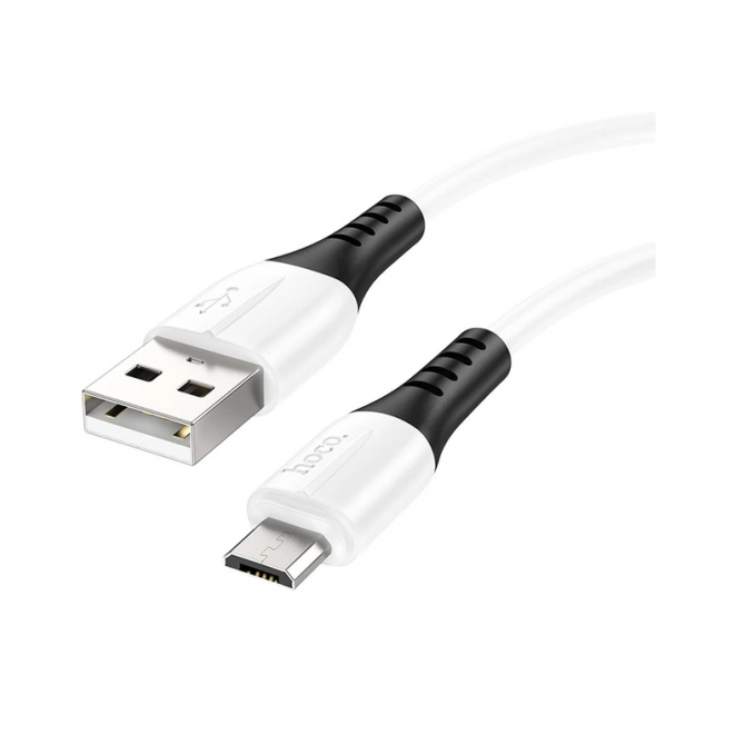 Кабель USB Hoco X82 Silicone MicroUSB White 1m-2