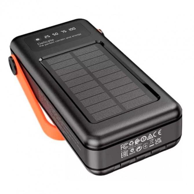 Дополнительная батарея Hoco DB33 Plus Rising 22.5W+PD20W Sun Solar (30000 mAh) Black-2
