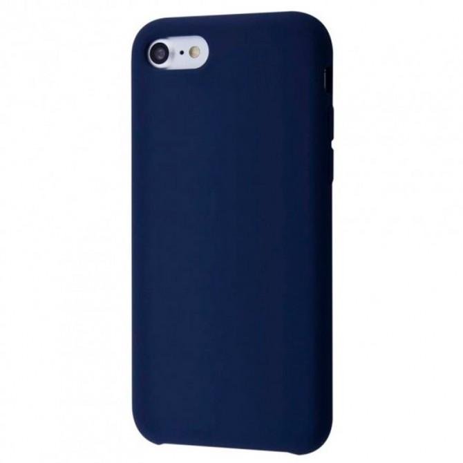 Оригінальний силіконовий чохол для iPhone 7/8 Темно Синій FULL (без лого)