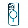 Силиконовый чехол SHINING with MagSafe для iPhone 12 Pro Синий