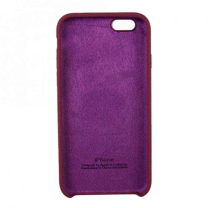 Чохол силіконовий для iPhone 6/6s Plus Бордовий-2