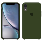 Оригинальный силиконовый чехол для iPhone Xr Тёмно Зеленый