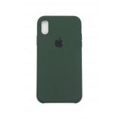 Оригинальный силиконовый чехол для iPhone Xs Max Темно Зеленый