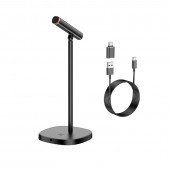 Микрофон Hoco L16 Mike USB+Type-C Черный ( настольный) Микрофон Hoco L16 Mike USB+Type-C Черный ( настольный)