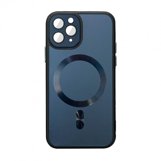 Чехол TPU+Glass Sapphire Midnight with MagSafe для Apple iPhone 14 Pro (6.1") Черный