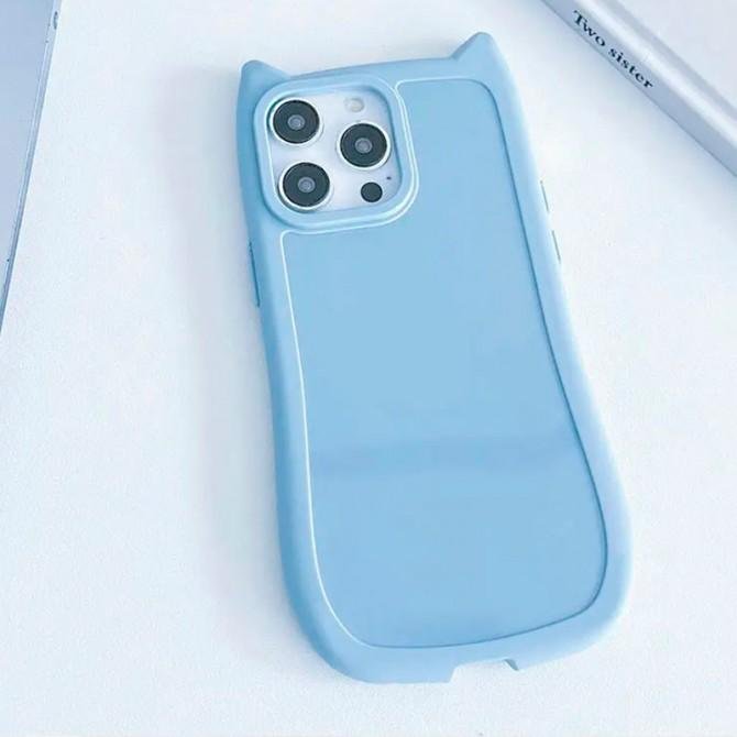 Чехол TPU Cat with straps для Apple iPhone 13/ 14 (6.1") Blue-2