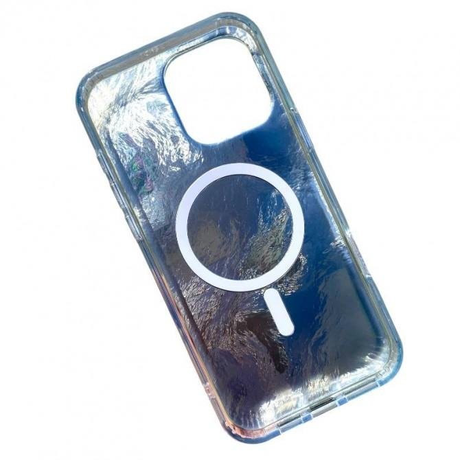 Чехол TPU Shiny Mountain (MagFit) для Apple iPhone 15 Pro Max (6.7") Green/ Blue-4