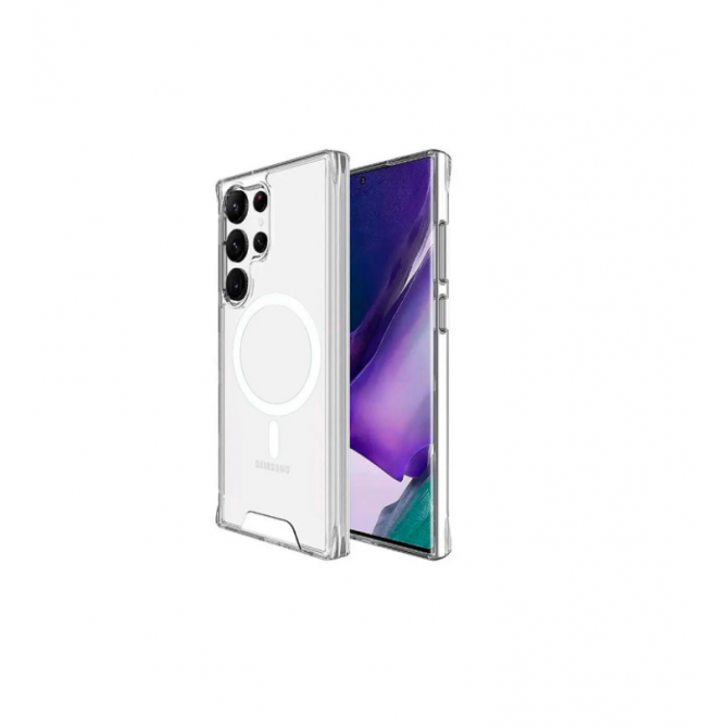 Чехол силиконовый MagSafe для Samsung Galaxy S25 Ultra Прозрачный-2