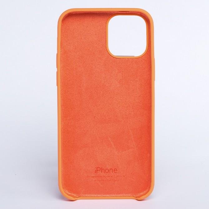 Оригінальний силіконовий чохол для iPhone 12 /12 Pro Світло Помаранчевий FULL-1