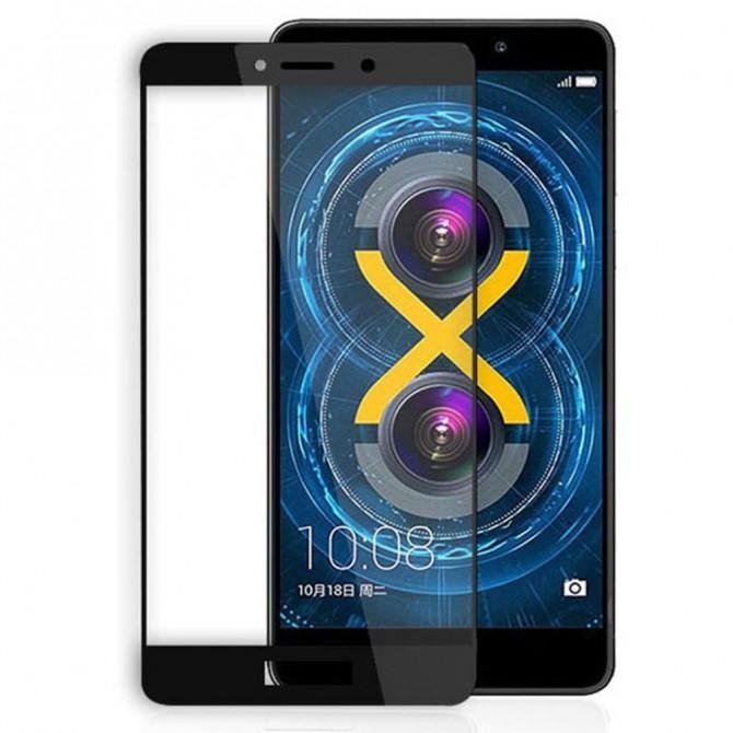 Захисне скло для HUAWEI Honor 6X/GR5 (2017) (0.3 мм, 2.5D, з чорним Silk Screen покриттям)