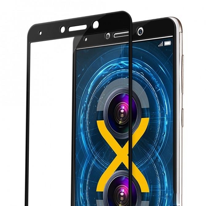 Захисне скло для HUAWEI Honor 6X/GR5 (2017) (0.3 мм, 2.5D, з чорним Silk Screen покриттям)-2
