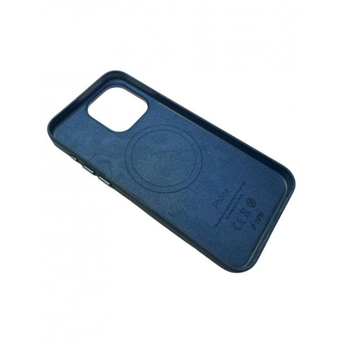 Шкіряний чохол Camo with MagSafe for iPhone 15 Pro Max Blue-3