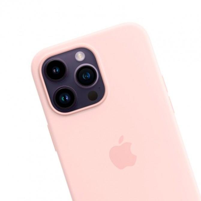 Оригинальный силиконовый чехол для iPhone 14 Pro Chalk Pink FULL-2