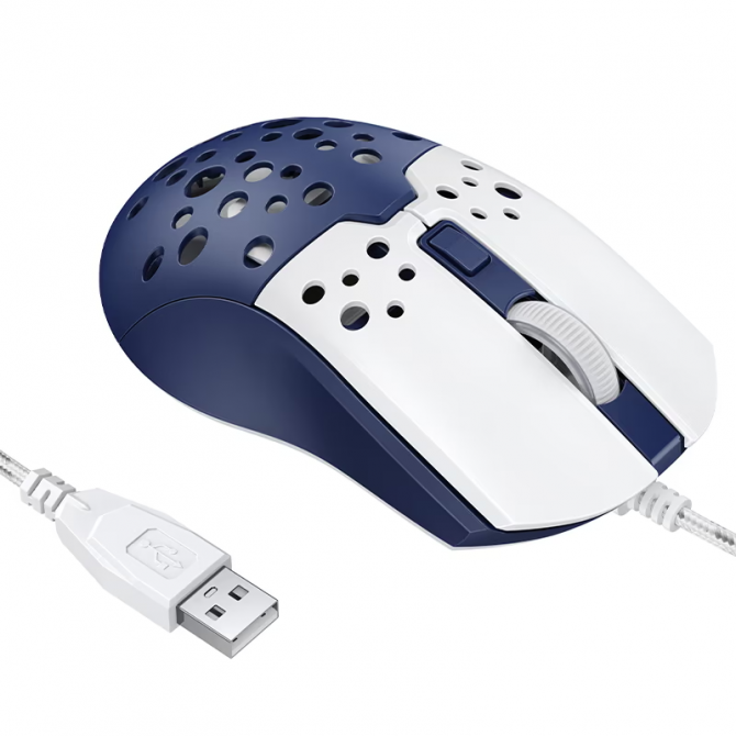 Мышь Hoco GM51 Sky Luminous gaming wired White/Blue