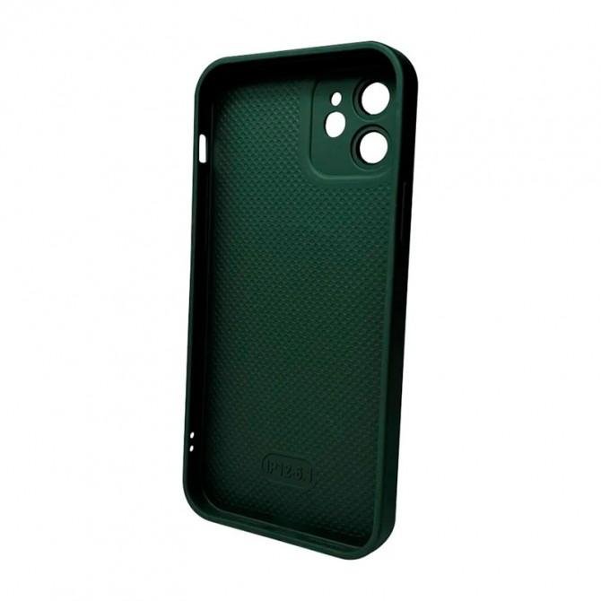 Чехол AG Glass Matt Frame Color MagSafe Logo for Apple iPhone 11 Cangling Green-1