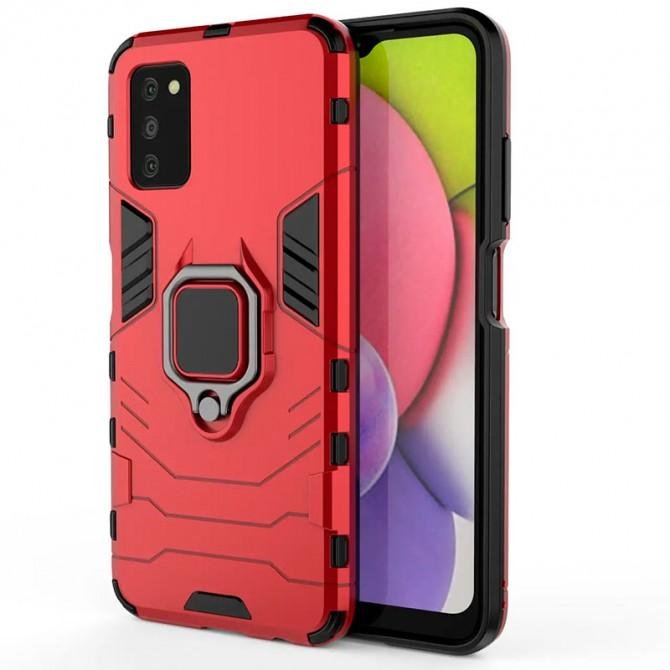 Чехол HONOR Hard Defence Series Samsung A037 Galaxy A03s Red (with magnet)-1