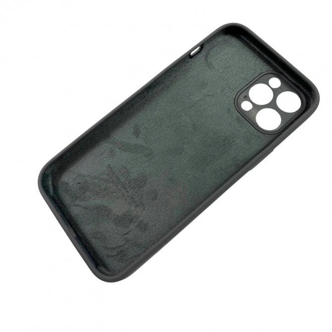 Силиконовый чехол для iPhone 12 /12 Pro Темно Серый FULL (with camera protection)-1
