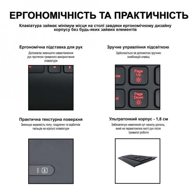 Клавіатура Piko KX6 Ігрова Чорна-2