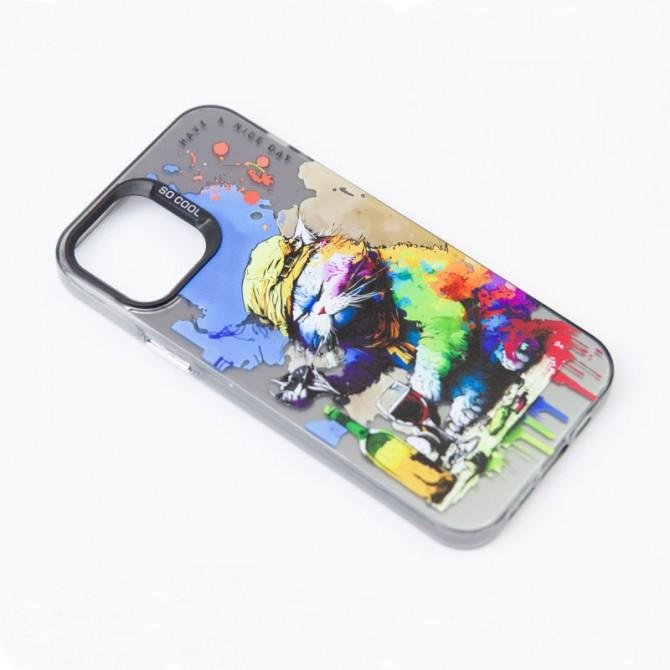 Чехол So Cool Print for Apple iPhone 15 Drunk cat-1