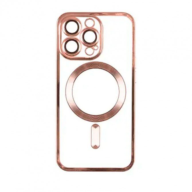 Силіконовий чохол SHINING with MagSafe для iPhone 11 Рожево Золотий