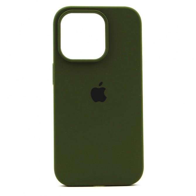 Оригинвльный силиконовый чехол для iPhone 14 Pro Army Green FULL