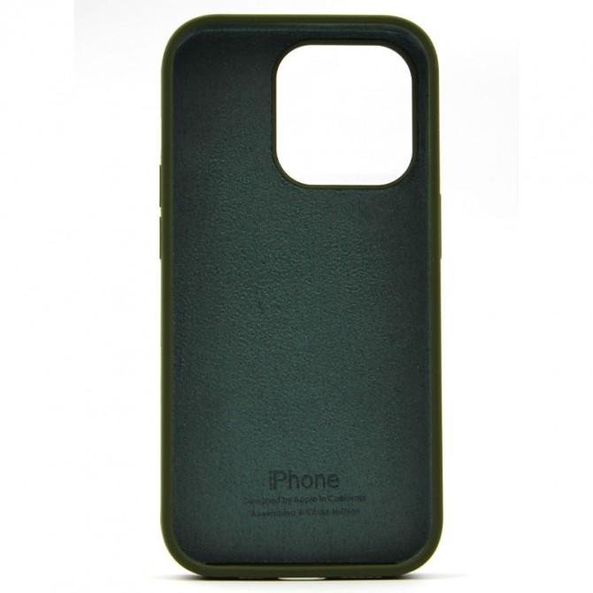 Оригинвльный силиконовый чехол для iPhone 14 Pro Army Green FULL-1