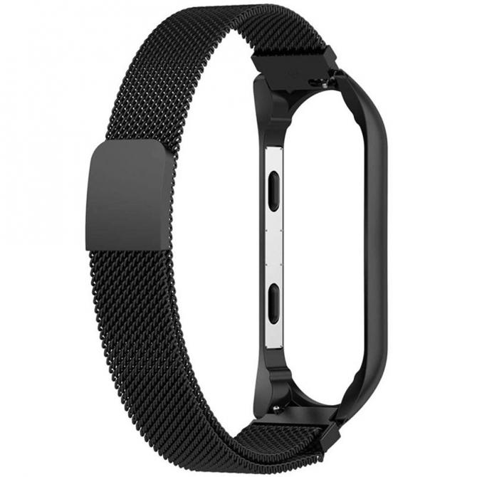 Ремінець для Xiaomi Band 3/4 milanese design Чорний-1