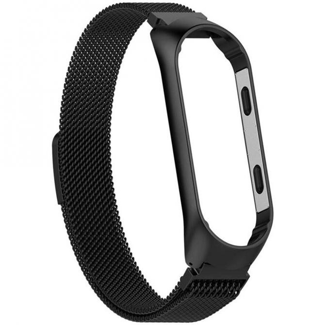 Ремінець для Xiaomi Band 3/4 milanese design Чорний-2