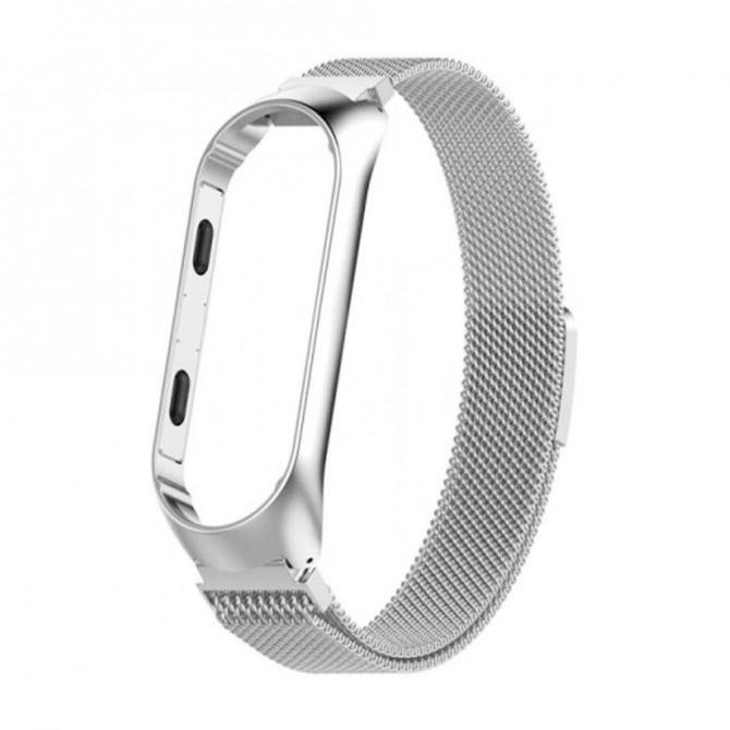 Ремінець для Xiaomi Band 3/4 milanese design Сріблястий