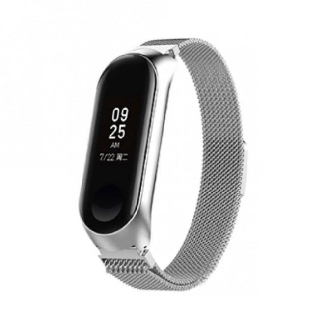 Ремінець для Xiaomi Band 3/4 milanese design Сріблястий-2