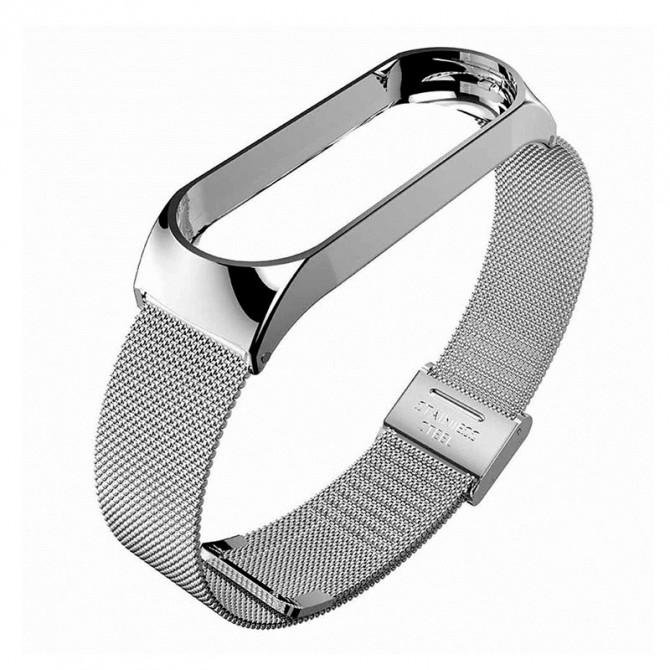 Ремешок для Xiaomi Band 3/4 steel design silver-1