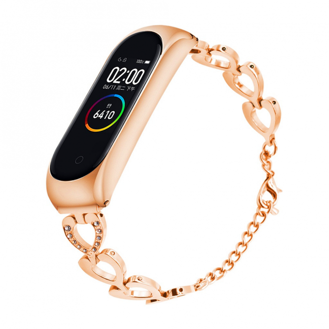 Ремешок для Xiaomi Band 3/4 Heart design pink-2