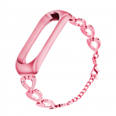 Ремешок для Xiaomi Band 3 Heart design pink