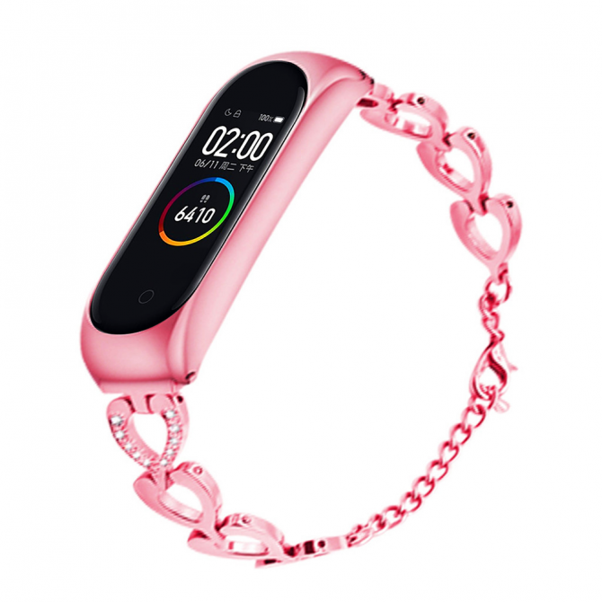 Ремінець для Xiaomi Band 3 Heart design pink-1