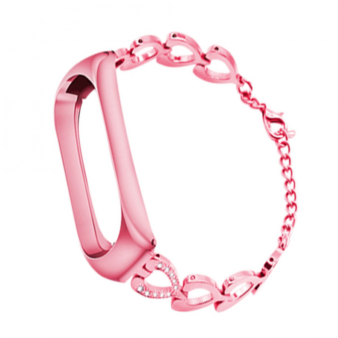 Ремінець для Xiaomi Band 3 Heart design pink-2