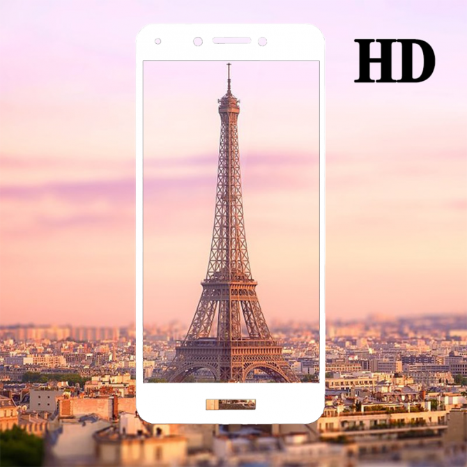 Защитное стекло для HUAWEI Honor 6A (0.3 мм, 2.5D, с белым Silk Screen покрытием)-1