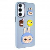 Чехол TPU Leather Toys для Samsung Galaxy A25 5G (Labubu/Blue) Чехол TPU Leather Toys для Samsung Galaxy A25 5G (Labubu/Blue)