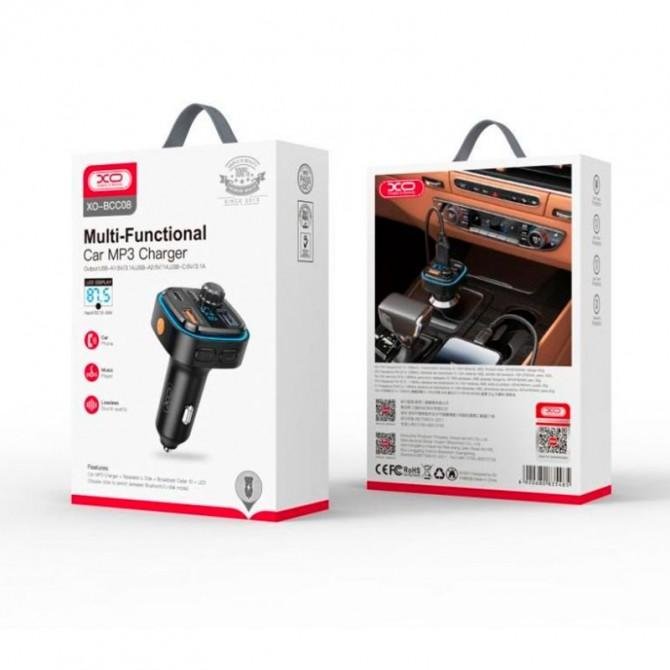 ФМ Модулятор XO BCC-08 QC3.0/18W/2 USB + PD 18W Black-1